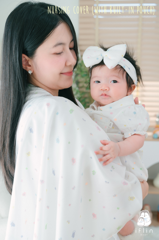 iflin My Portable Bamboo Nursing Cover (with Built-in Pouch)