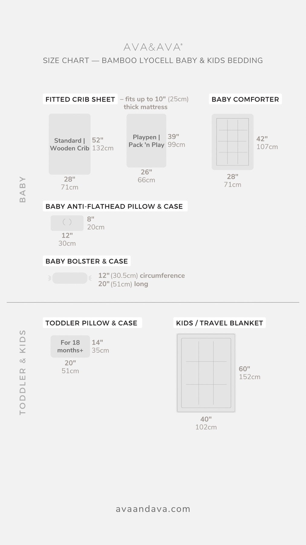 Ava & Ava 100% Organic Bamboo Lyocell Kids/Travel Blanket