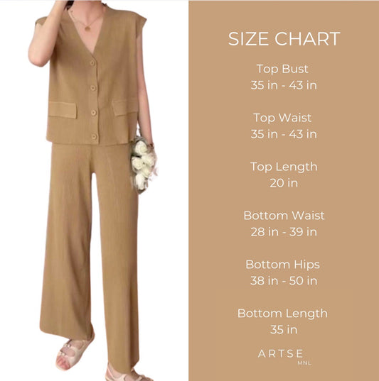 Artse Mnl Knitted Vest Pants Set