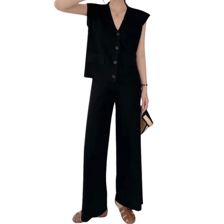 Artse Mnl Knitted Vest Pants Set