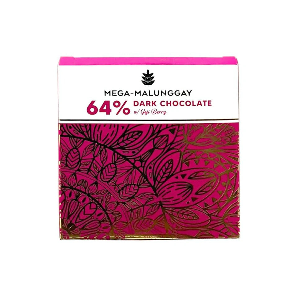 Auro + VPharma 64% Dark Chocolate with Mega-Malunggay and Goji Berry (50g)