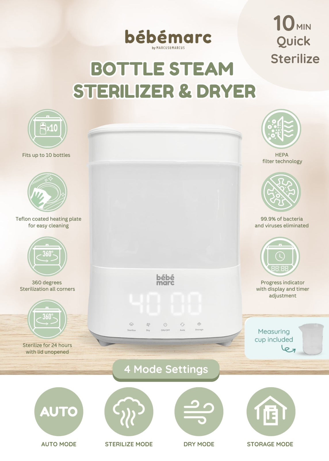Bébémarc Bottle Steam Sterilizer and Dryer