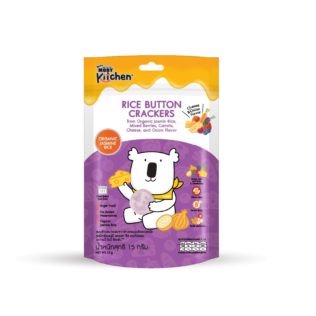 Baby Moby Kitchen Rice Button Crackers (from Organic Jasmine Rice)