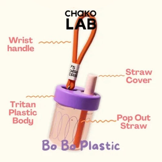 Chako Lab Bo Bo Tritan Plastic Water Tumbler 450ml