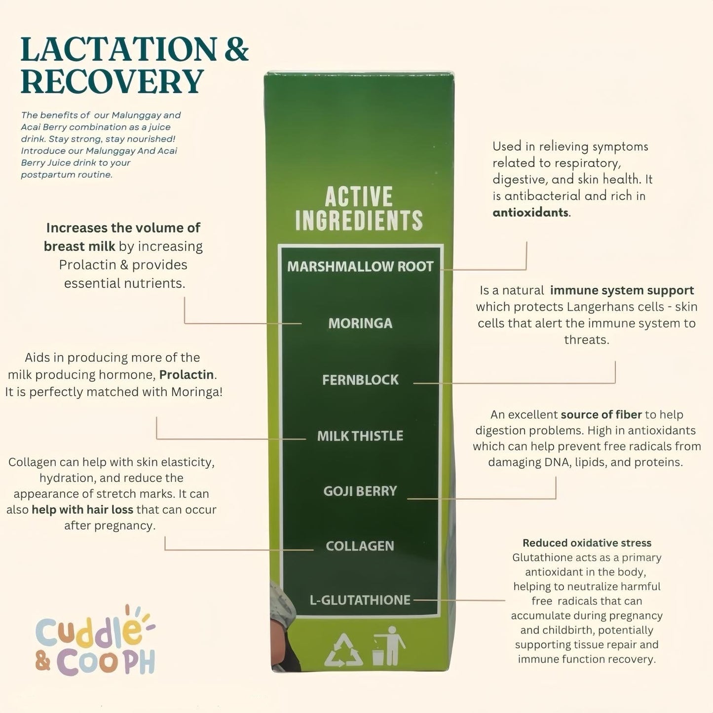 Cuddle and Coo Ph Malunggay and Acai Berry Lactation Juice Drink