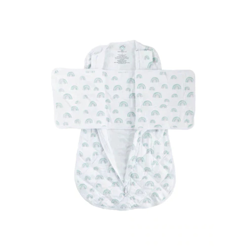 Dreamland Baby Weighted Sleep Swaddle and Sack Rainbow Blue