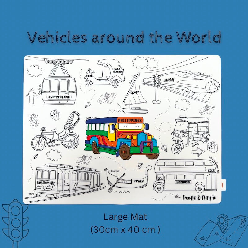 Doodle and Play Large Reusable Coloring Mat