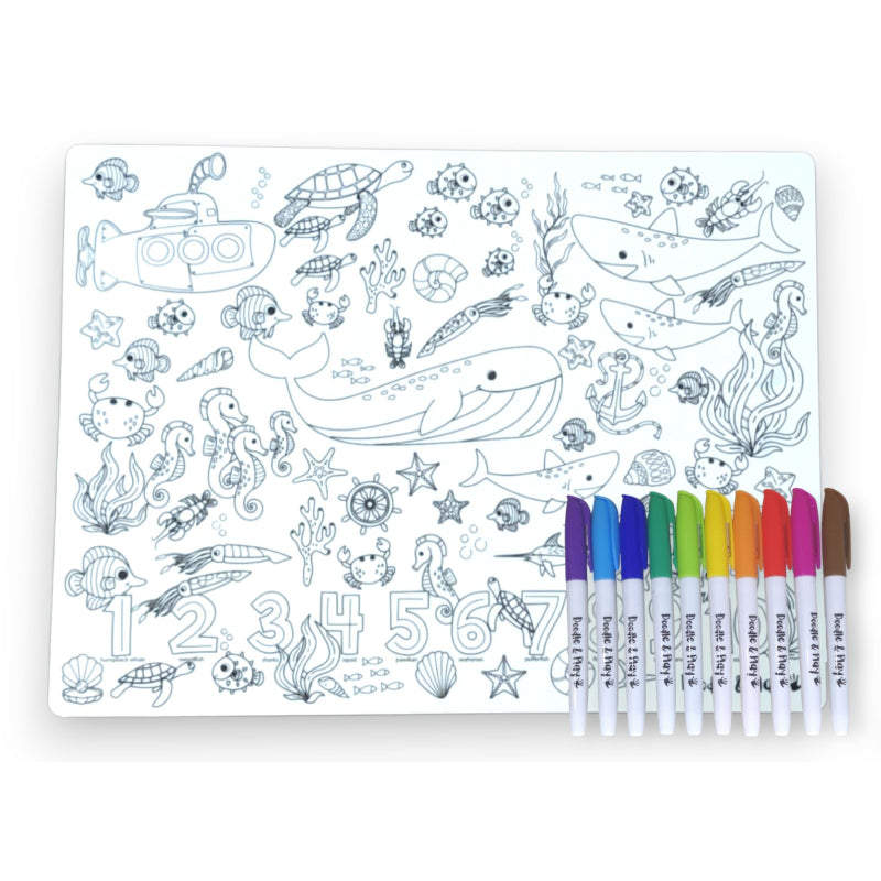 Doodle and Play Large Reusable Coloring Mat