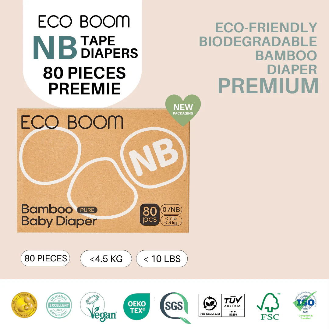 Ecoboom Premium Bamboo Tape Diapers