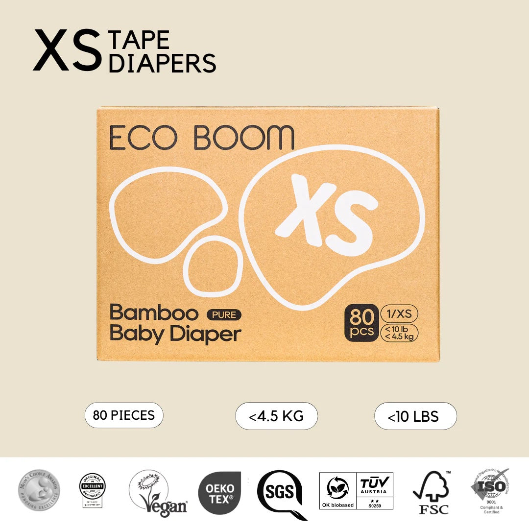 Ecoboom Premium Bamboo Tape Diapers