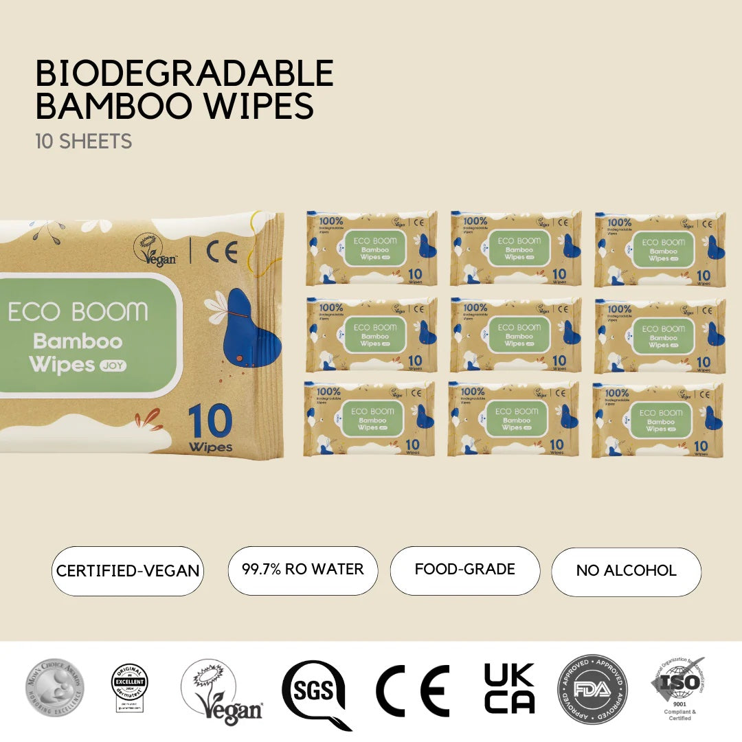 Ecoboom Vegan Bamboo Water Wipes