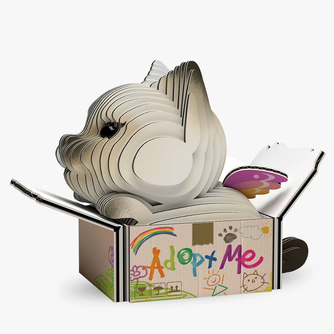 Eugy 3D Cardboard Model Kit - Cat Mocha