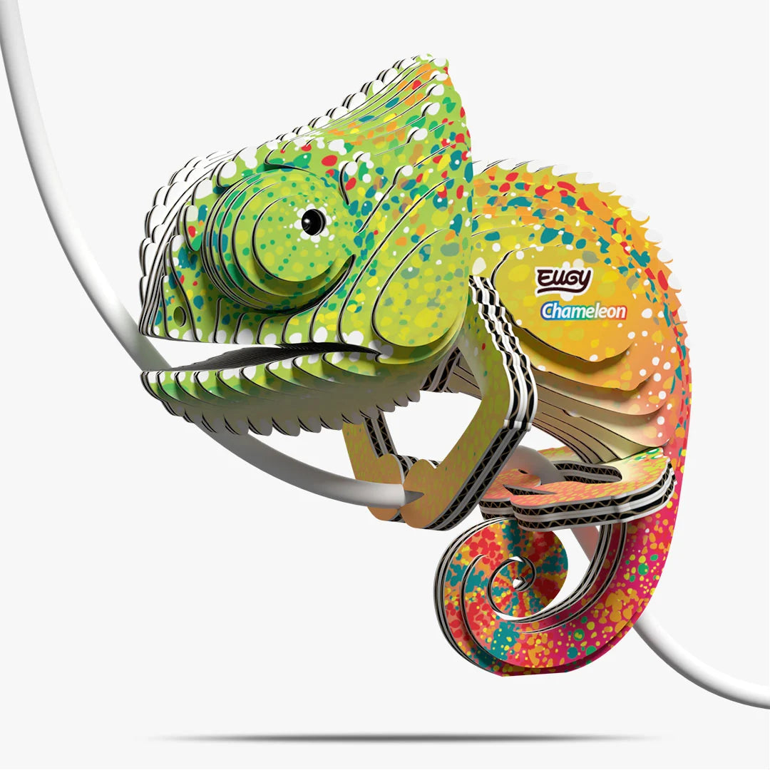 Eugy 3D Cardboard Model Kit - Chameleon