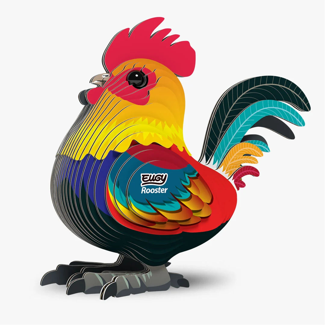 Eugy 3D Cardboard Model Kit - Rooster