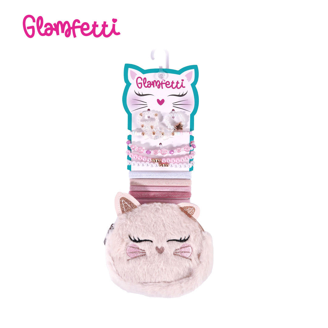 Glamfetti Cat Coin Purse Accessories Set