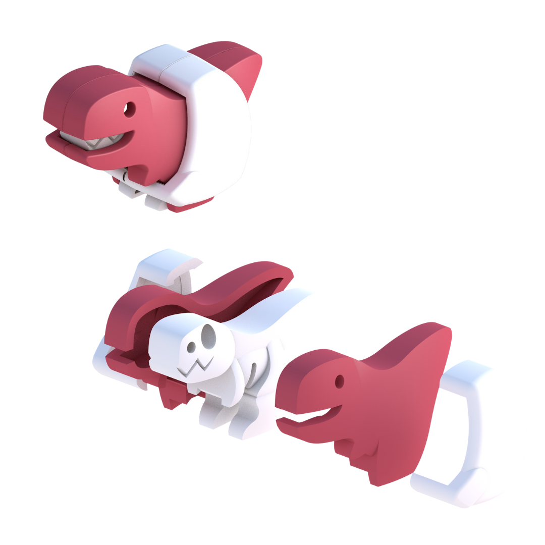 HalfToys Half Baby Stego 3D Magnetic Educational Puzzle Toy with Diaper and Cradle