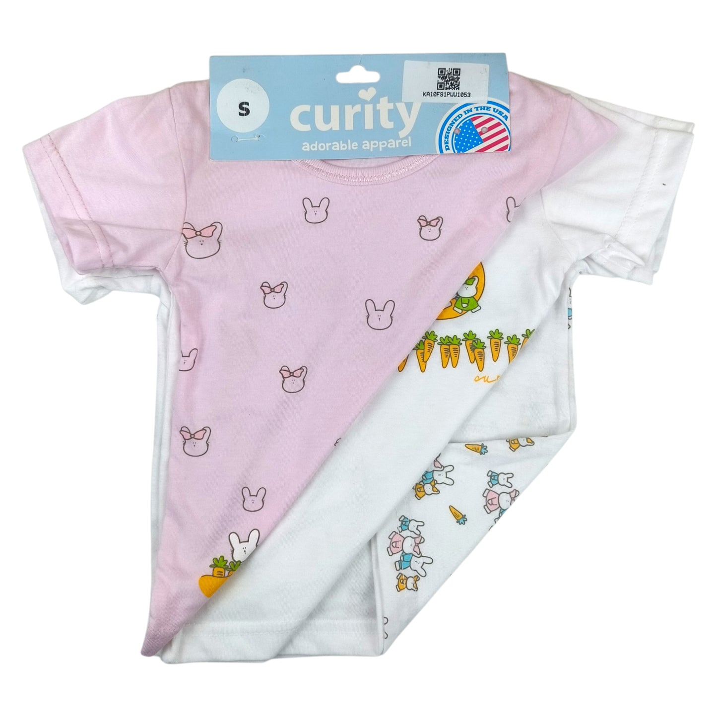Curity Infant Short-Sleeve Shirt Set of 3