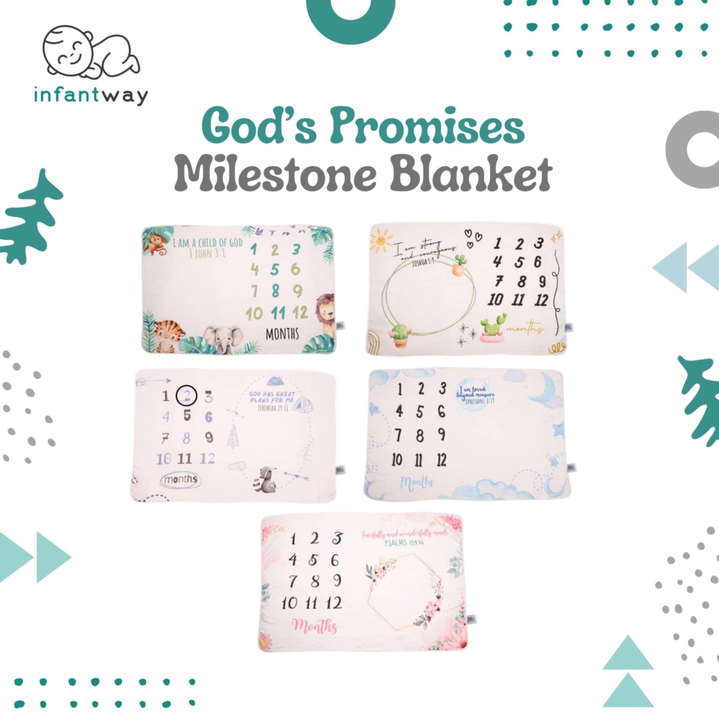 Infantway God’s Promises Milestone Blanket