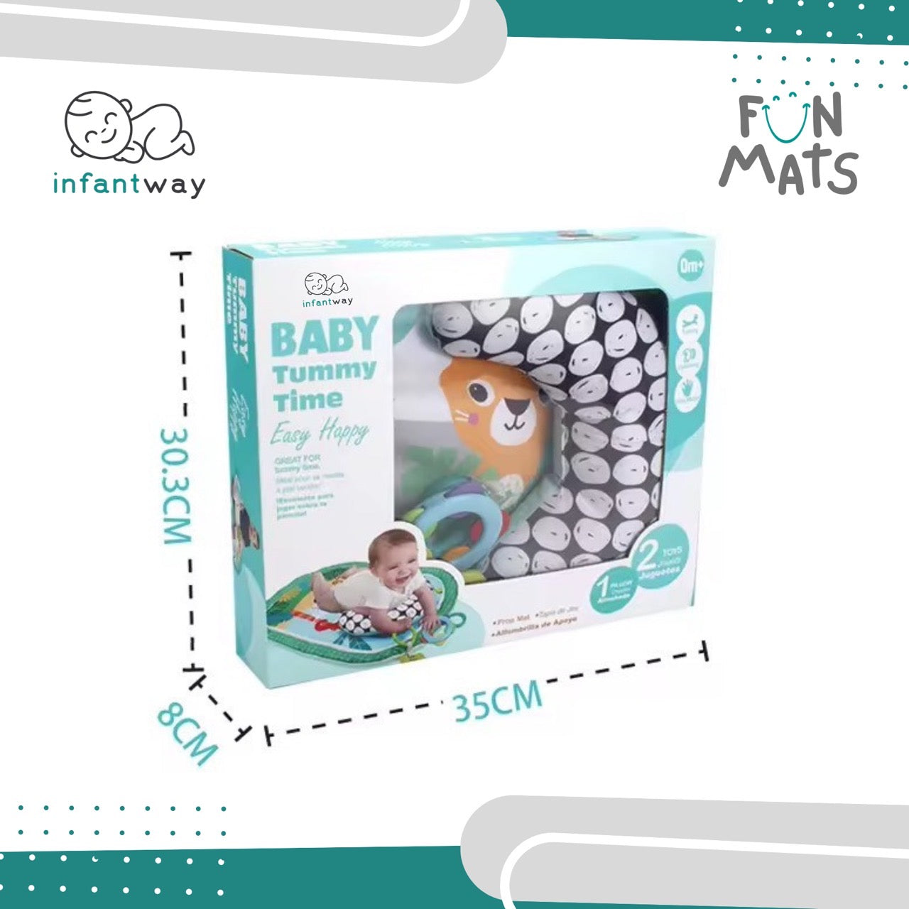 Infantway Baby Tummy Time Playmat