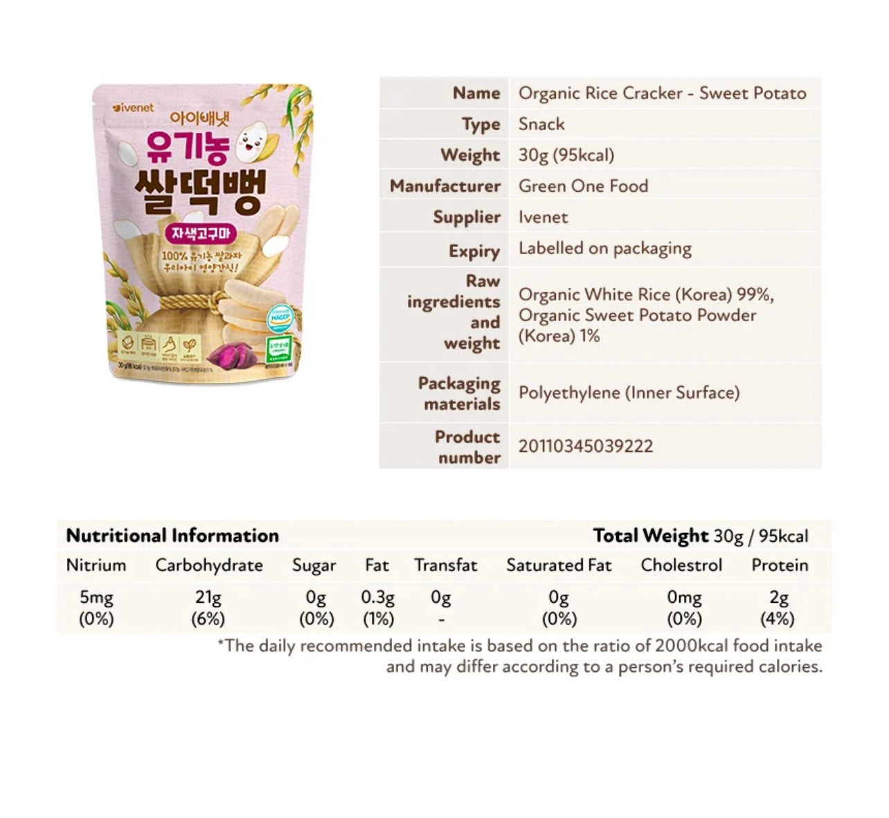 Ivenet Organic Rice Rusks