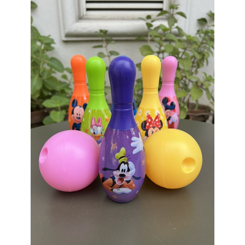 KAVE Disney Mickey Mouse Pins and Strikes Bowling Set