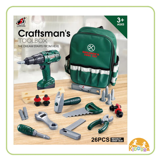 Kiddora Craftsman Backpack Tool Set