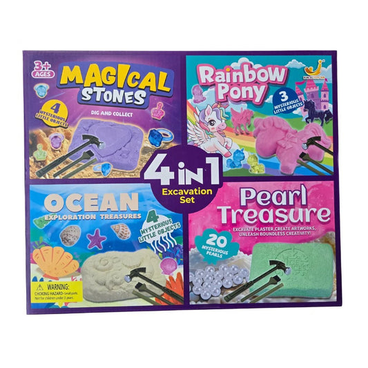 Kiddora 4 in 1 Excavation Set (Purple Box)