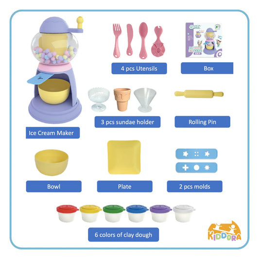 Kiddora Ice Cream Maker Claydough Set