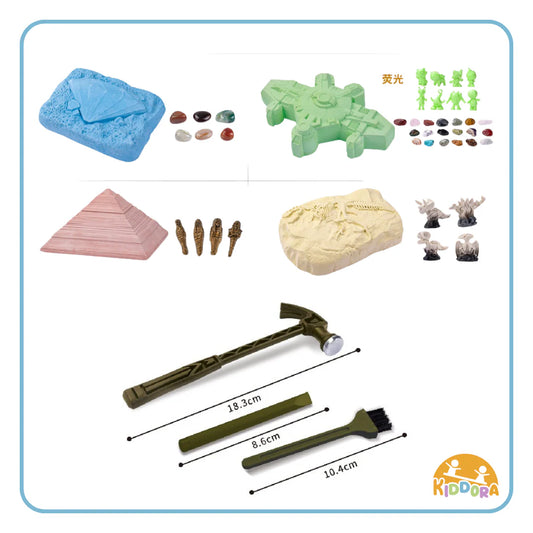 Kiddora 4 in 1 Excavation Set (Blue Box)