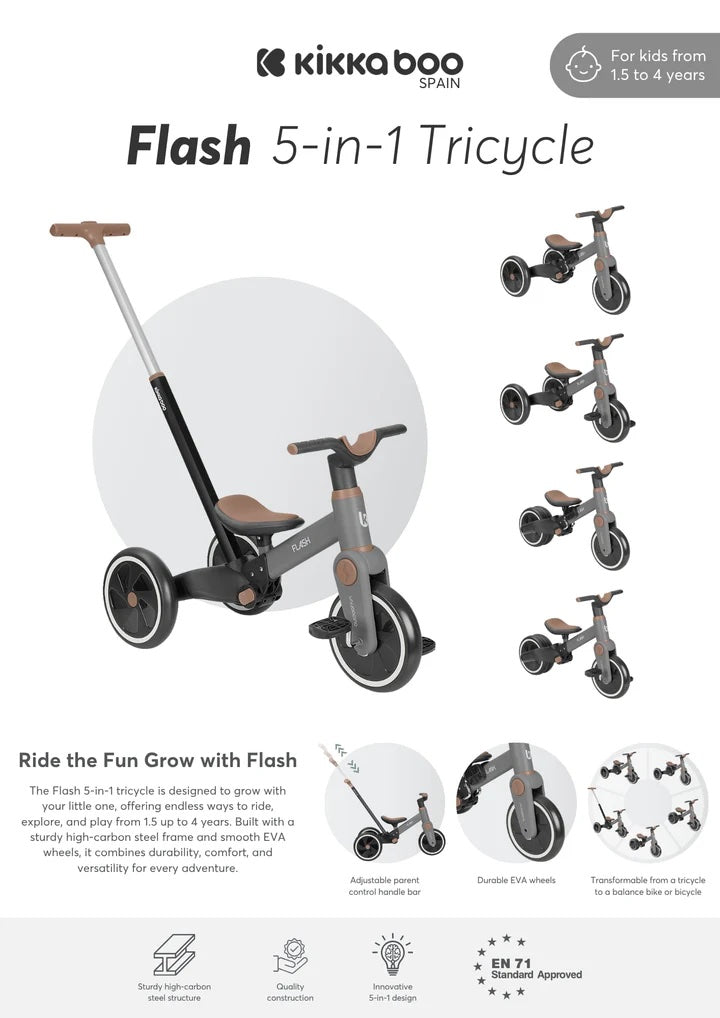 Kikkaboo Flash 5-in-1 Tricycle