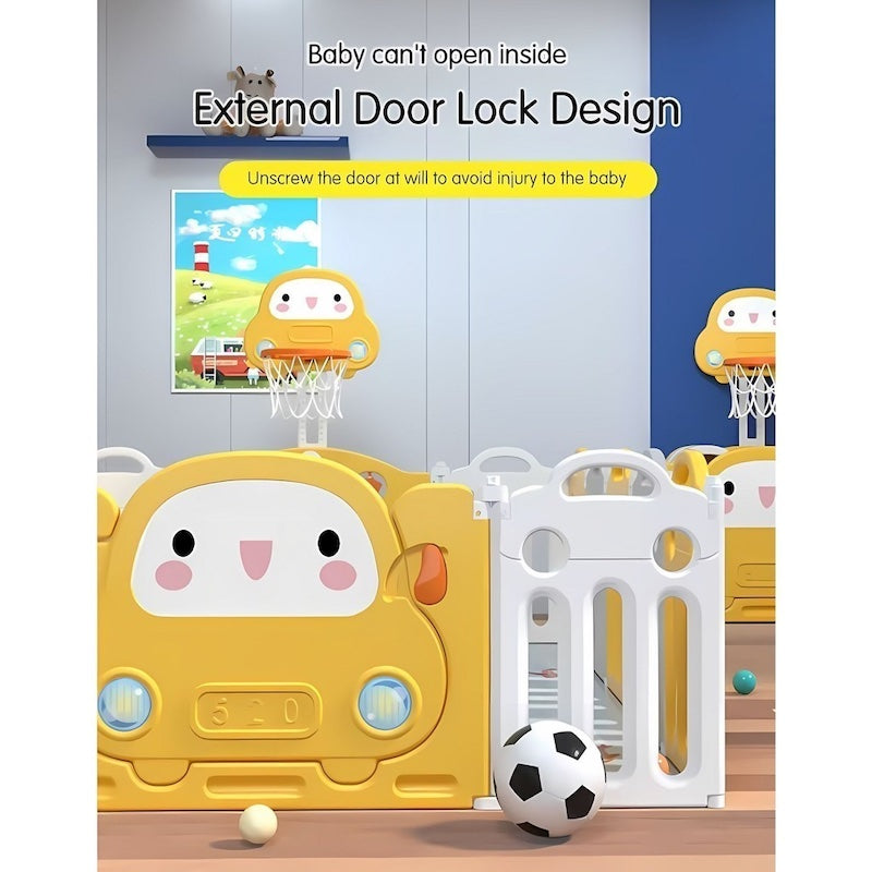 Lalalu Playpen 14+2 with Basketball Hoop