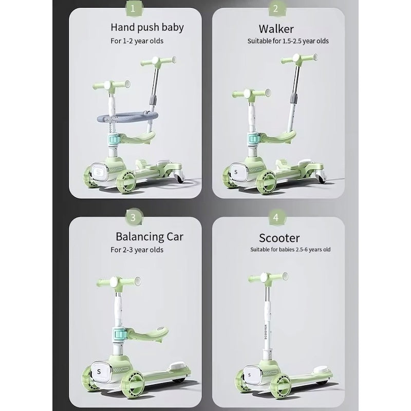 Lalalu FlexiRide: 6-in-1 Transformable Scooter
