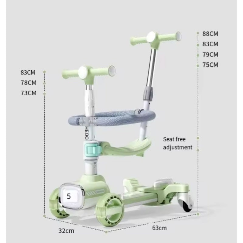 Lalalu FlexiRide: 6-in-1 Transformable Scooter