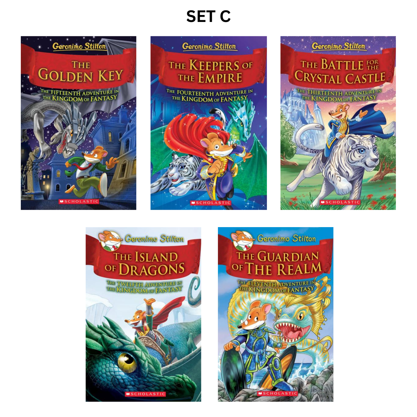 Little Fat Hugs Geronimo Stilton Kingdom of Fantasy Set C (Books 11-15)