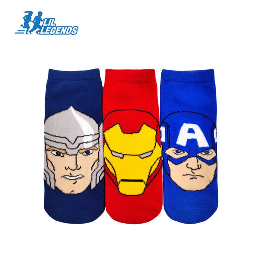 Lil Legends Disney & Marvel Sneaker Socks (3-Pair Pack)
