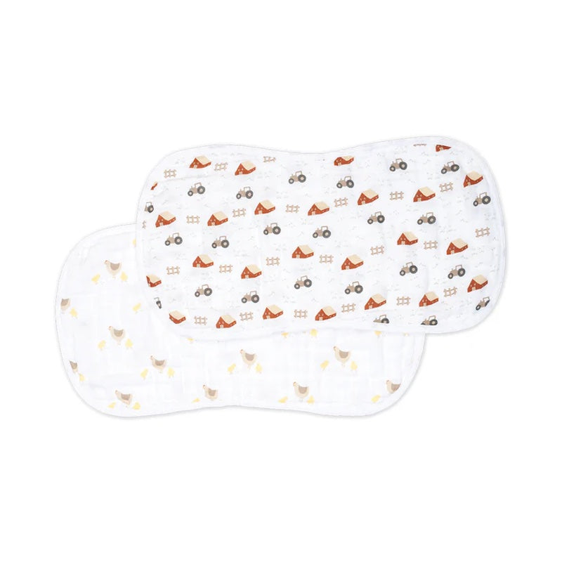 Lulujo Muslin Burp Cloths (Set of 2)