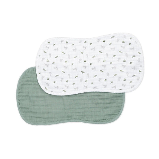 Lulujo Muslin Burp Cloths (Set of 2)