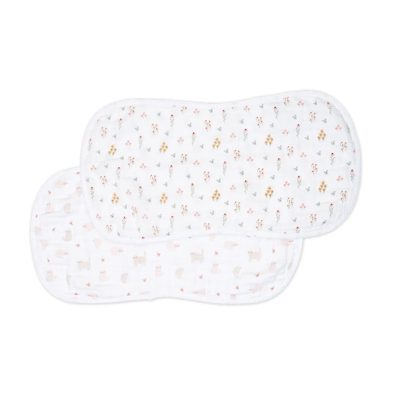 Lulujo Muslin Burp Cloths (Set of 2)