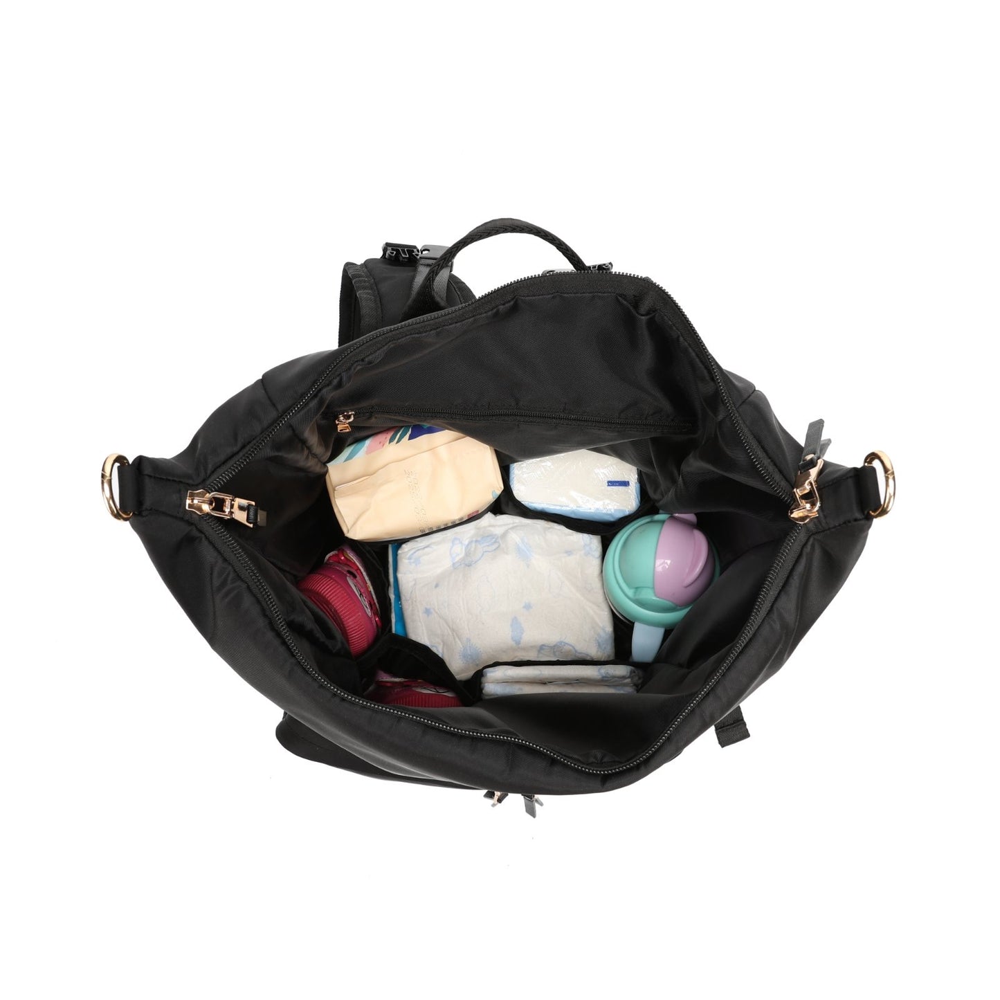 Mambo Nylon Waterproof Multipocket Diaper Bag