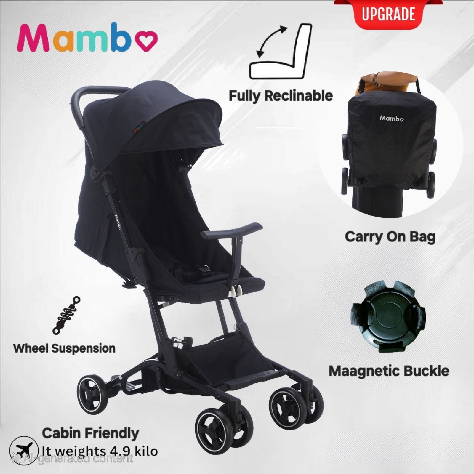 Mambo Fit Travel Stroller (Upgrade)1