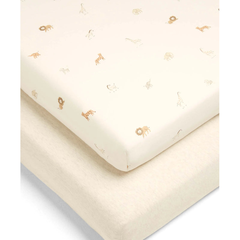 Mamas & Papas Fitted Sheets (2-Pack) - Born to Be Wild