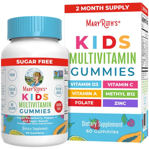 Mary Ruth's Kids Multivitamin Gummies (Strawberry, Papaya, and Super Punch)