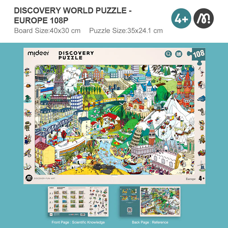 Mideer Discovery Puzzle - Big World, Small World - Europe