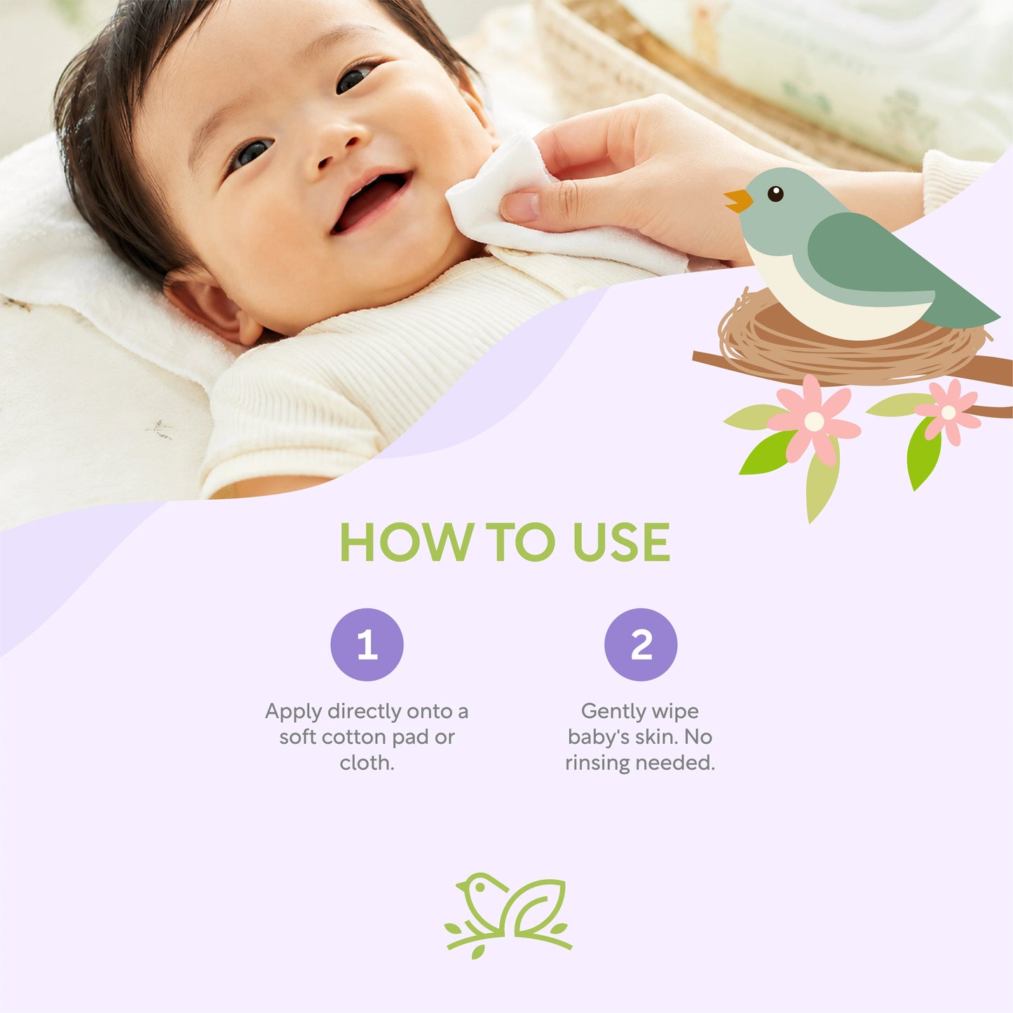 Nature to Nurture Baby Rinse Free Cleanser 120ml