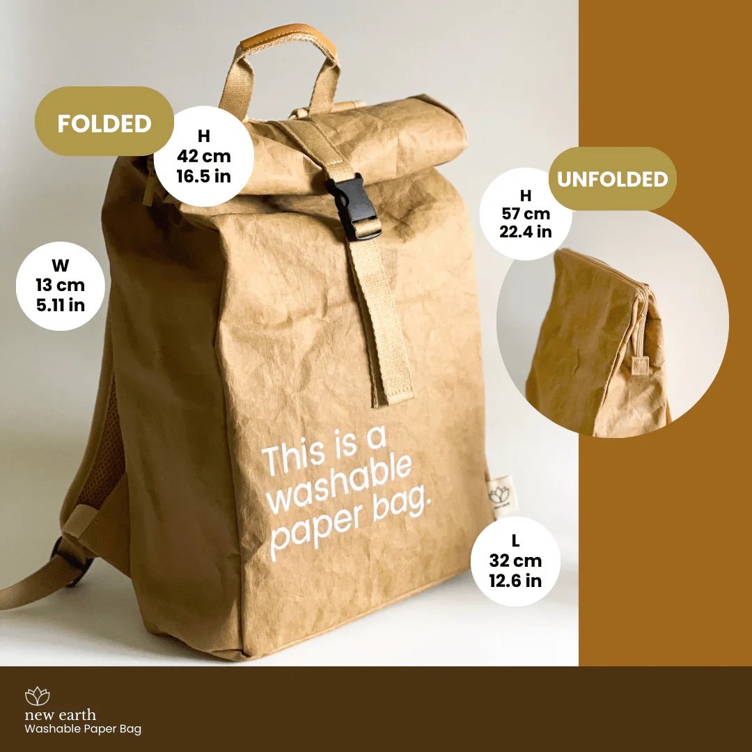 New Earth Washable Paper Backpack