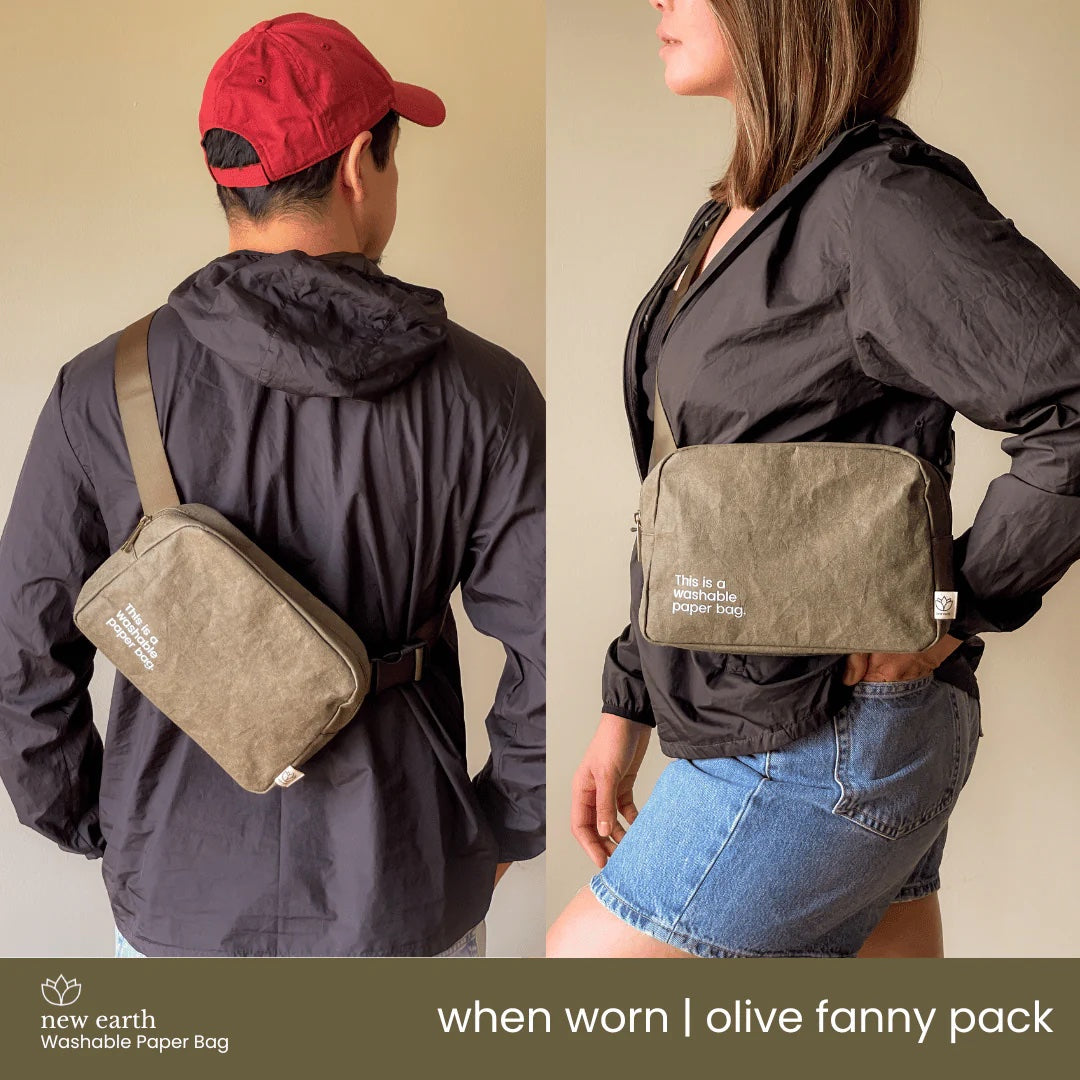 New Earth Fanny Pack Washable Paper Bag