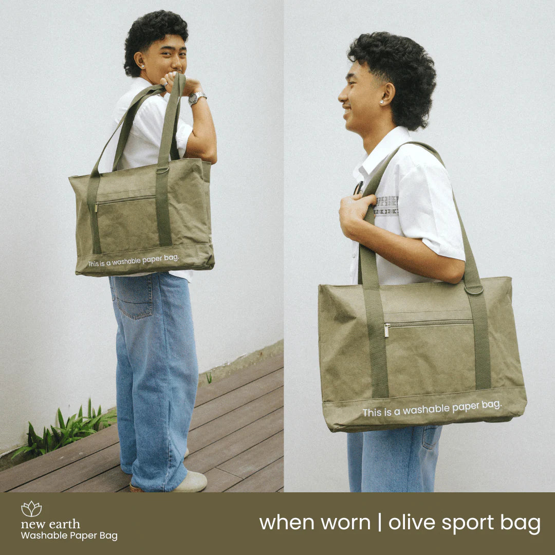 New Earth Large Sport Washable Paper Bag