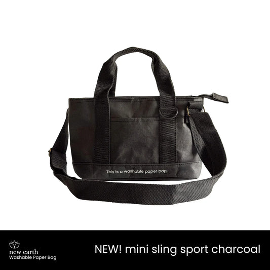 New Earth Mini Sling Sport Washable Paper Bag