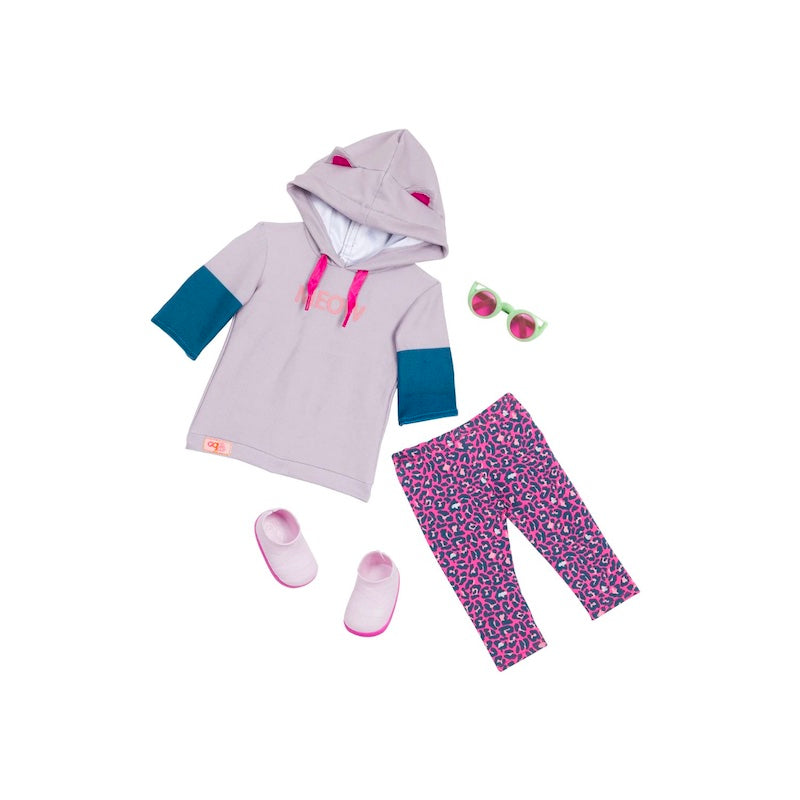 Our Generation Hoodie with Cat Ears Outfit