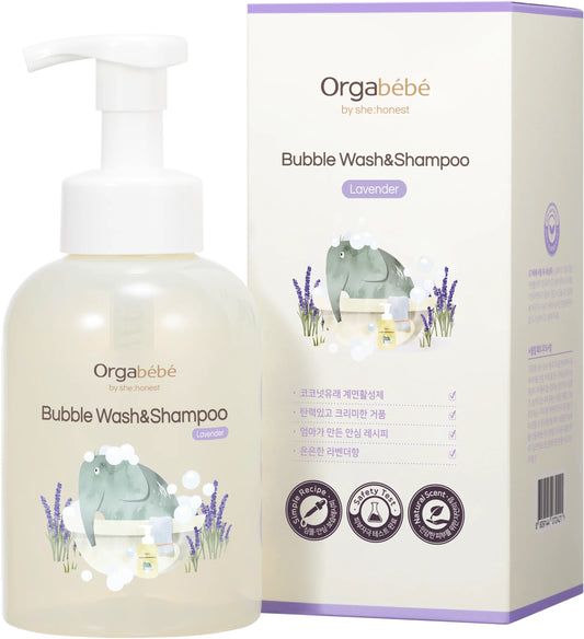 Orgabebe Bubble Wash and Shampoo 500ml